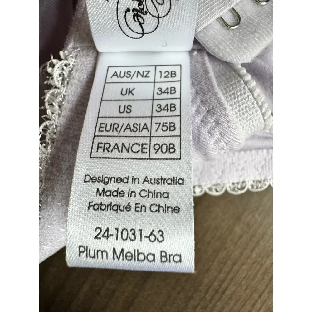 NWT Cake Lingerie Maternity Wireless Nursing Bra Plum Melba Purple Unlined 34B